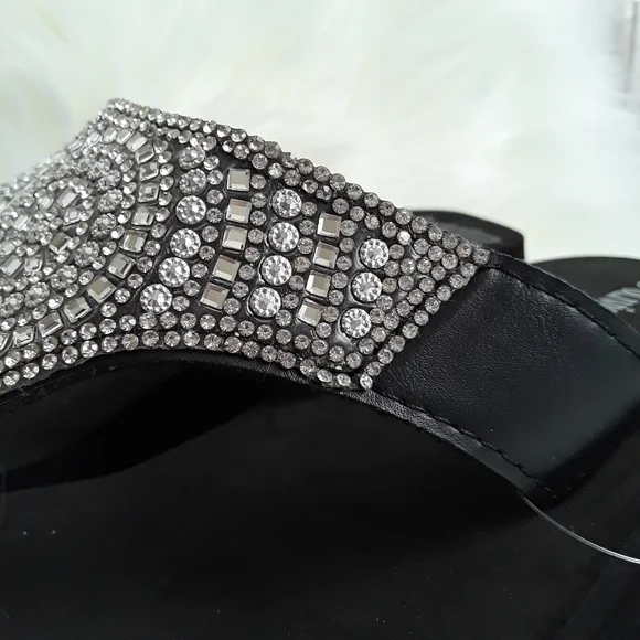 Olivia Miller rhinestone Wedge Sandals - Picture 3 of 5